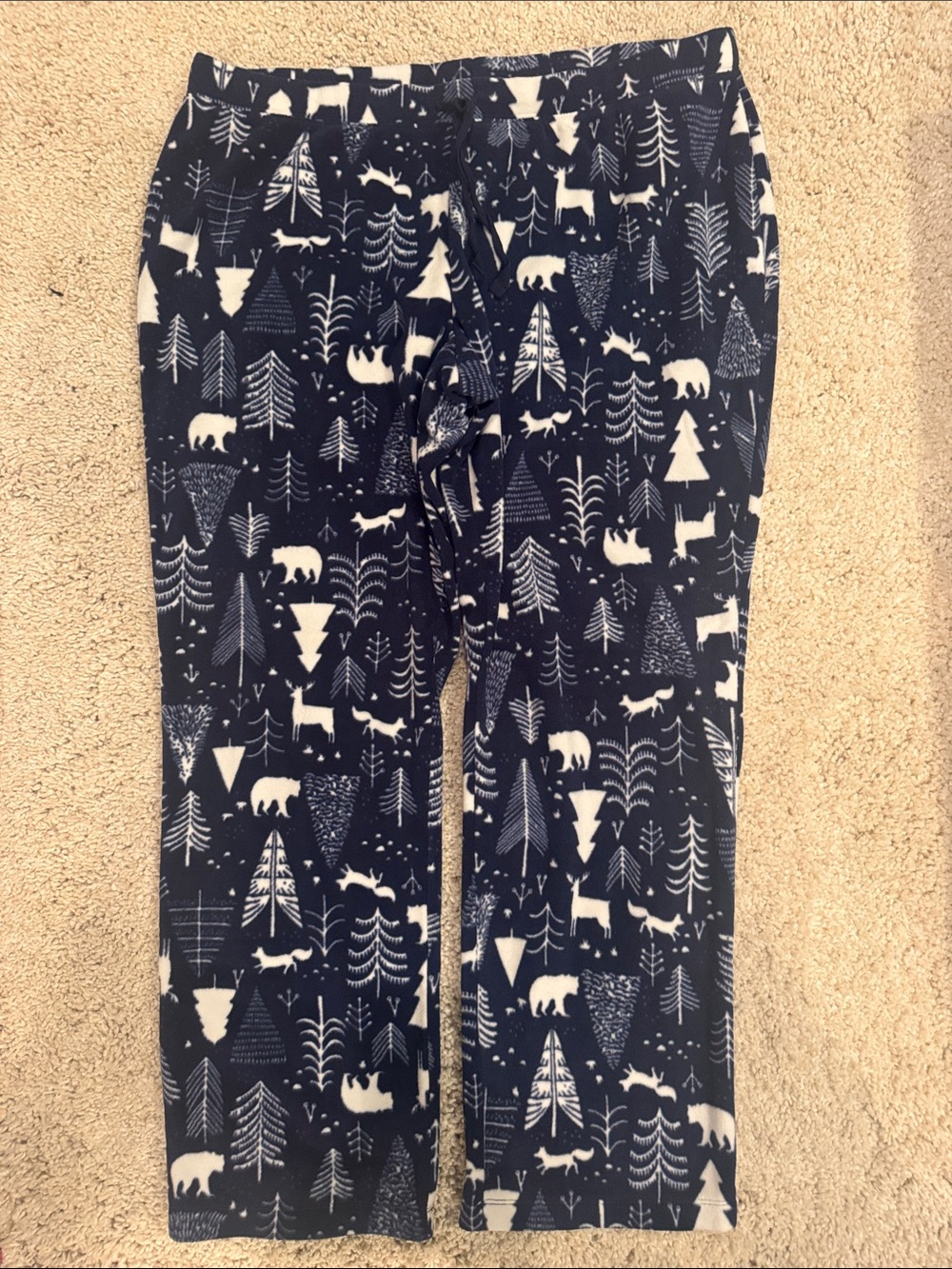 Old Navy (XL) Men’s Navy and White  Forest Animal Pajama Pants